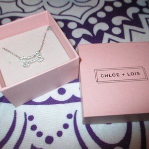 Chloe + Lois Pet Dog Bone Necklace NEW